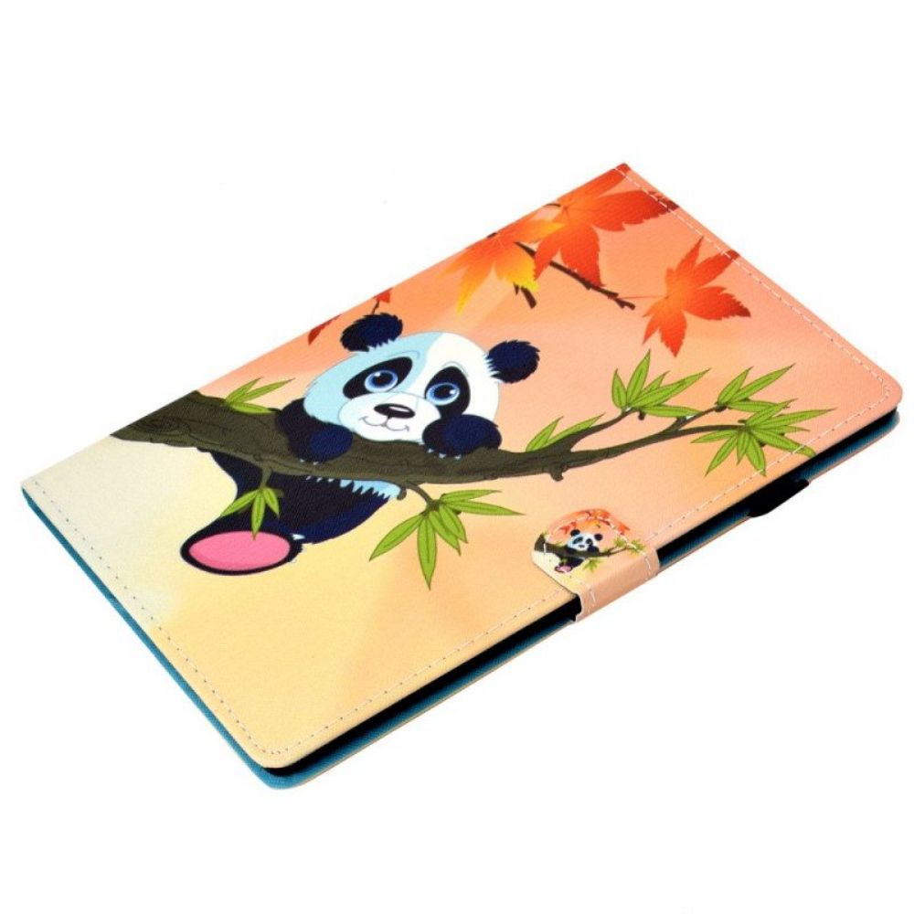 Leren Hoesje voor Samsung Galaxy Tab A8 (2021) Leuke Panda