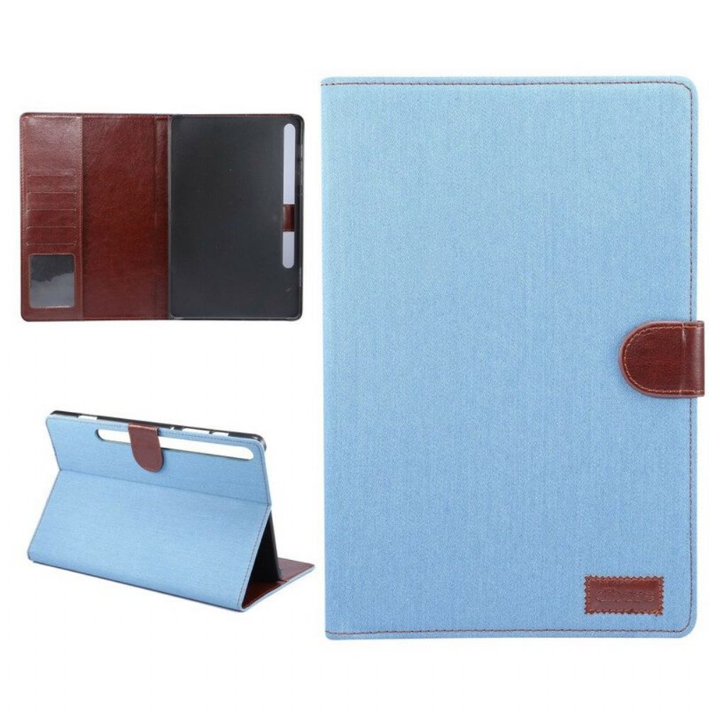 Leren Hoesje voor Samsung Galaxy Tab S8 / Tab S7 Jeans