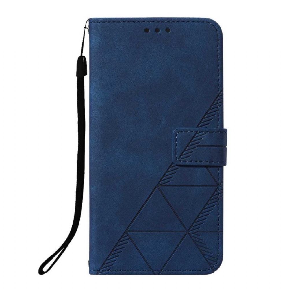 Leren Hoesje voor Vivo Y21 Piramide Leereffect