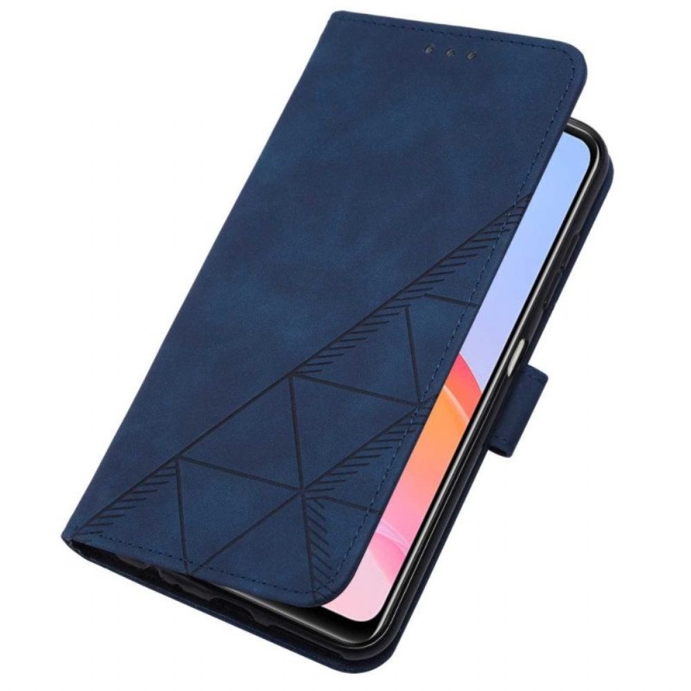 Leren Hoesje voor Vivo Y21 Piramide Leereffect