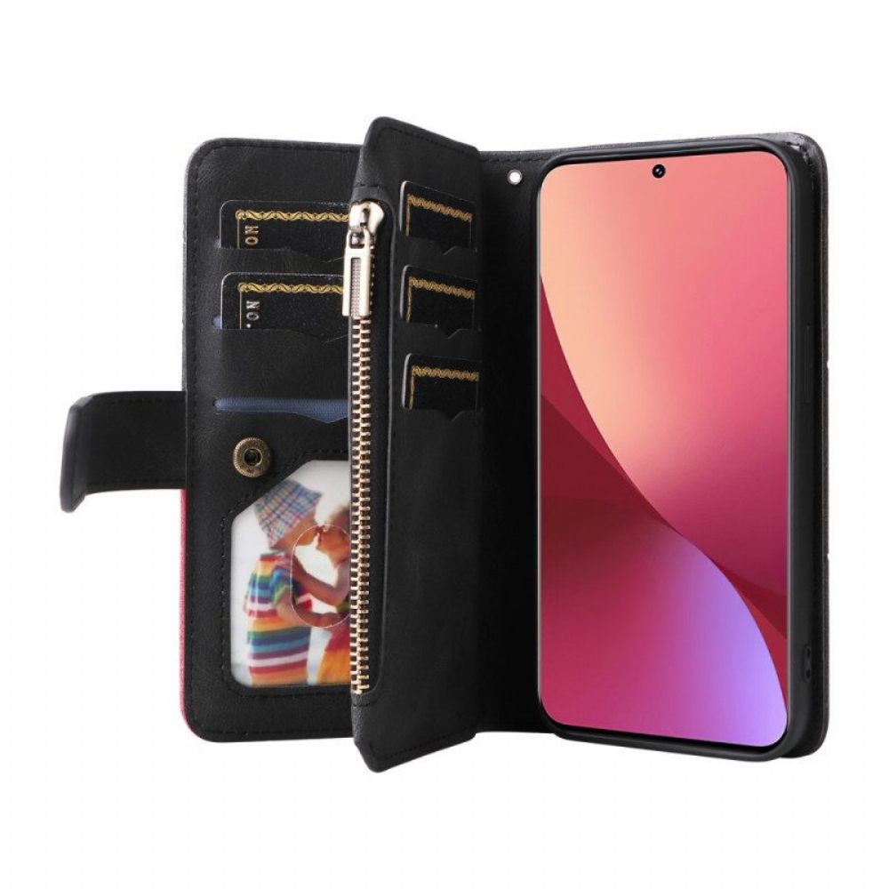 Leren Hoesje voor Xiaomi 12 / 12X Tweekleurig Met Portemonnee