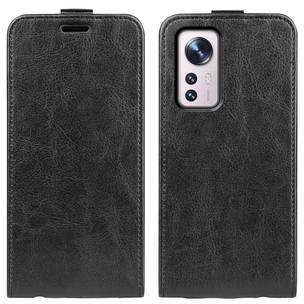 Leren Hoesje voor Xiaomi 12 Pro Folio-hoesje Verticale Flap Leer Effect