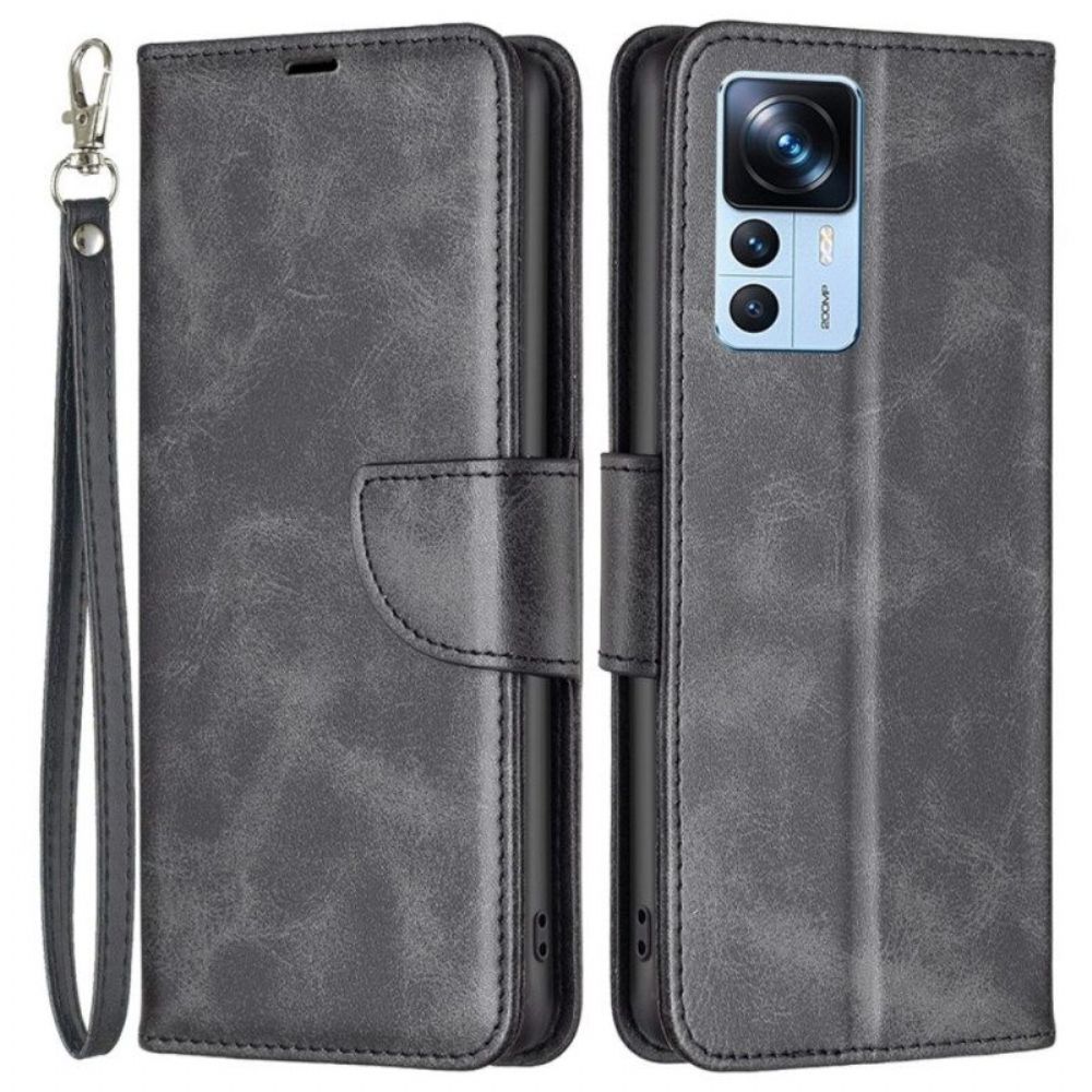 Leren Hoesje voor Xiaomi 12T / 12T Pro Glad Kunstleer