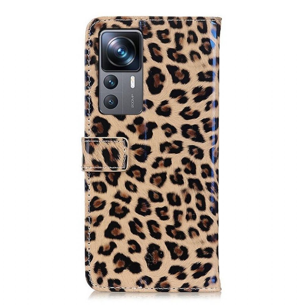 Leren Hoesje voor Xiaomi 12T / 12T Pro Luipaardhuidstijl