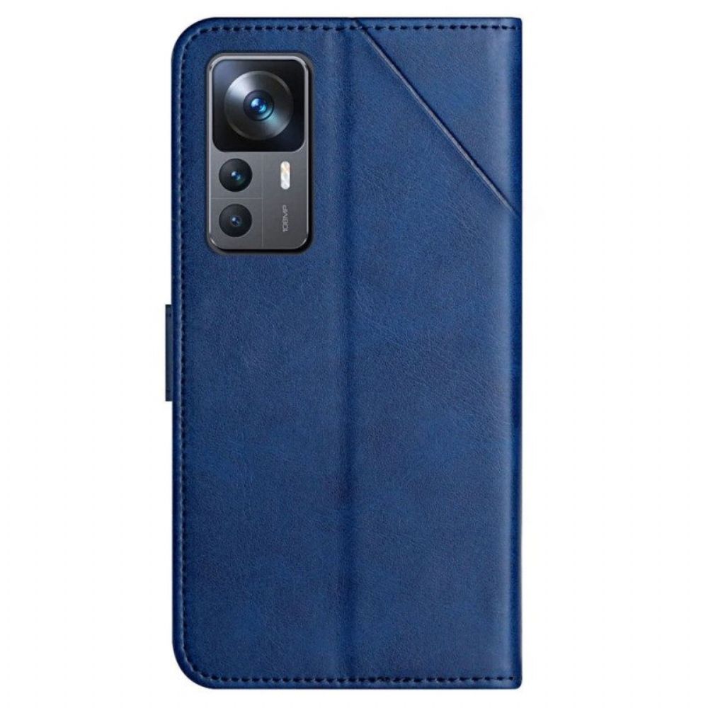 Leren Hoesje voor Xiaomi 12T / 12T Pro X Design Geo Lederen Stijl