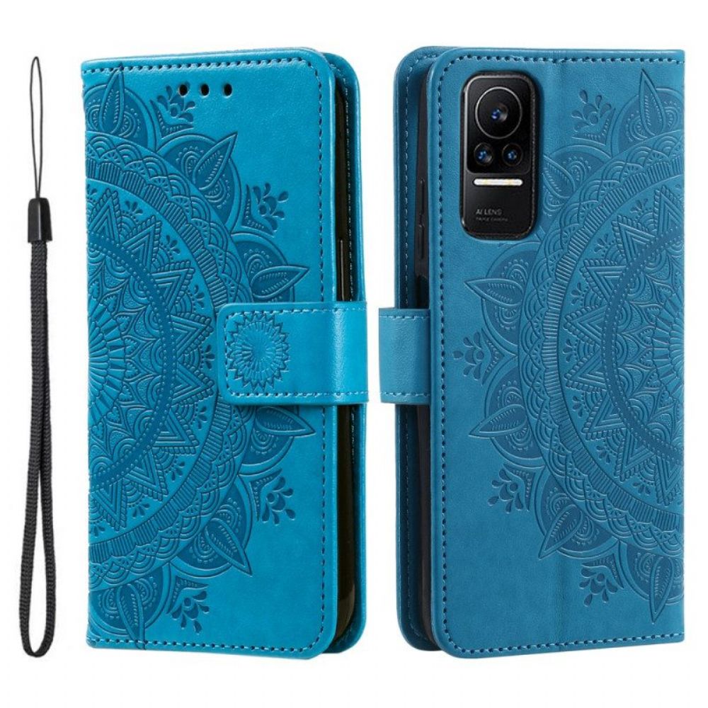 Leren Hoesje voor Xiaomi 13 Lite Mandala Zon Met Lanyard