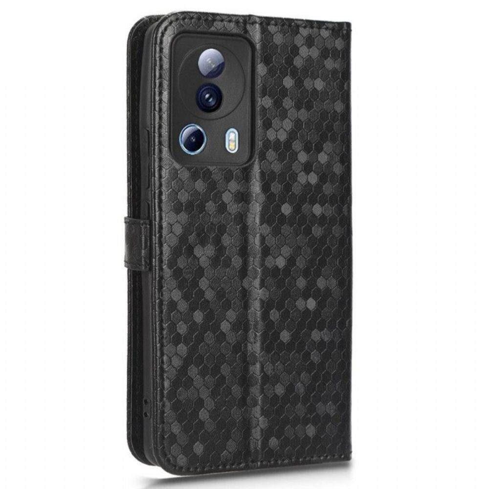 Leren Hoesje voor Xiaomi 13 Lite Met Ketting Strappy-patroon In 3d