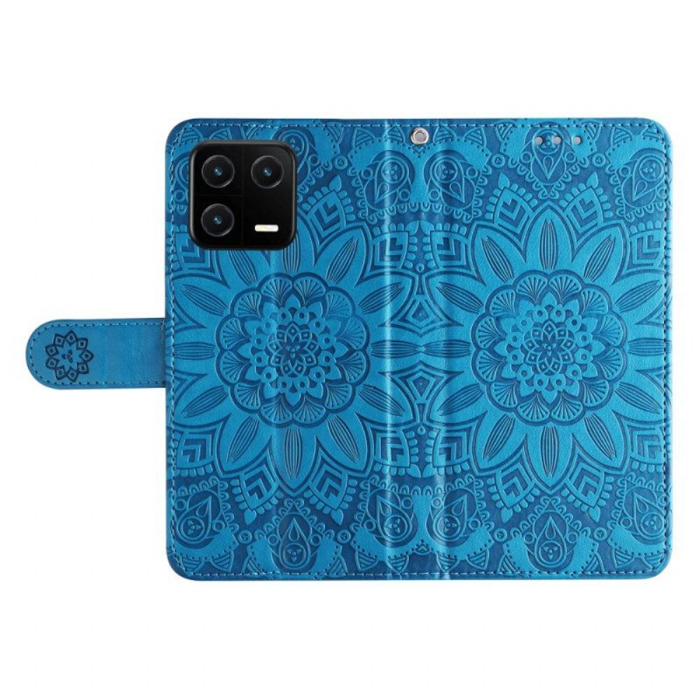 Leren Hoesje voor Xiaomi 13 Pro Mandala Zon Met Lanyard