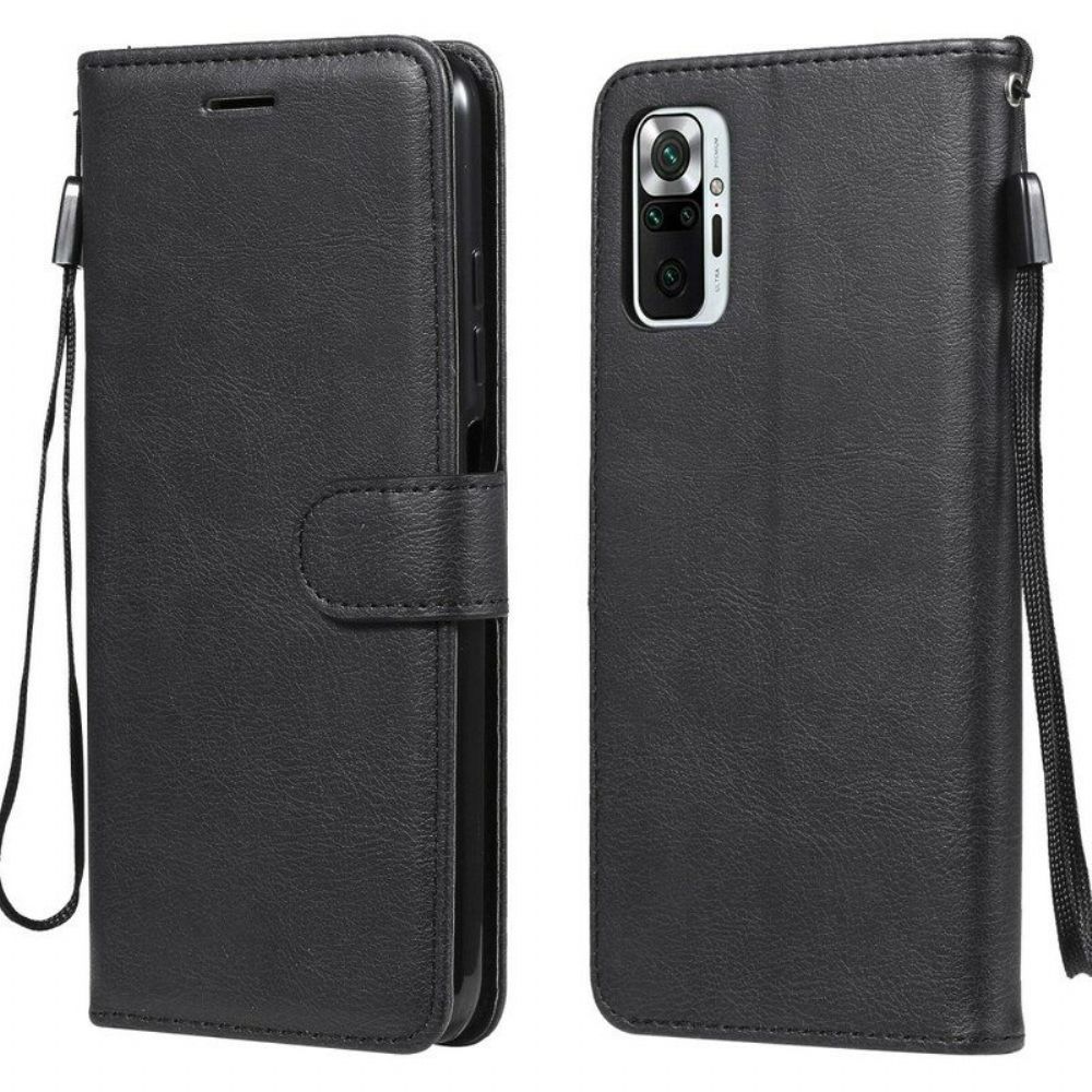 Leren Hoesje voor Xiaomi Redmi Note 10 5G Monochroom