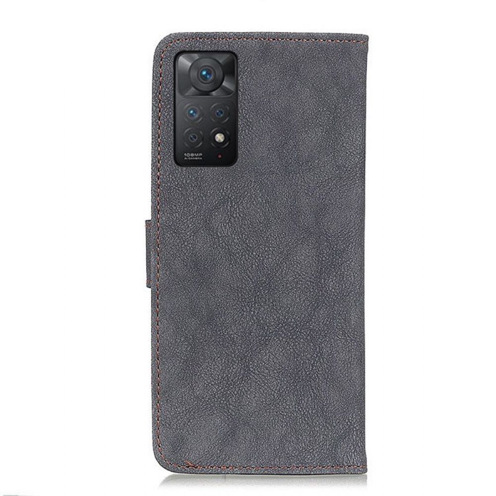 Leren Hoesje voor Xiaomi Redmi Note 11 Pro / 11 Pro 5G Khazneh Retro Split Kunstleer