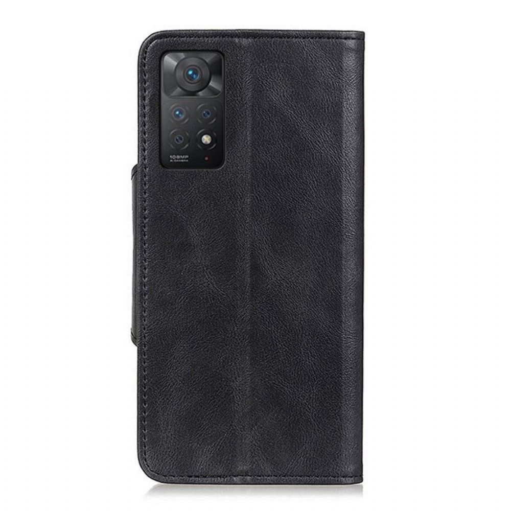 Leren Hoesje voor Xiaomi Redmi Note 11 Pro / 11 Pro 5G Knoop Van Imitatieleer