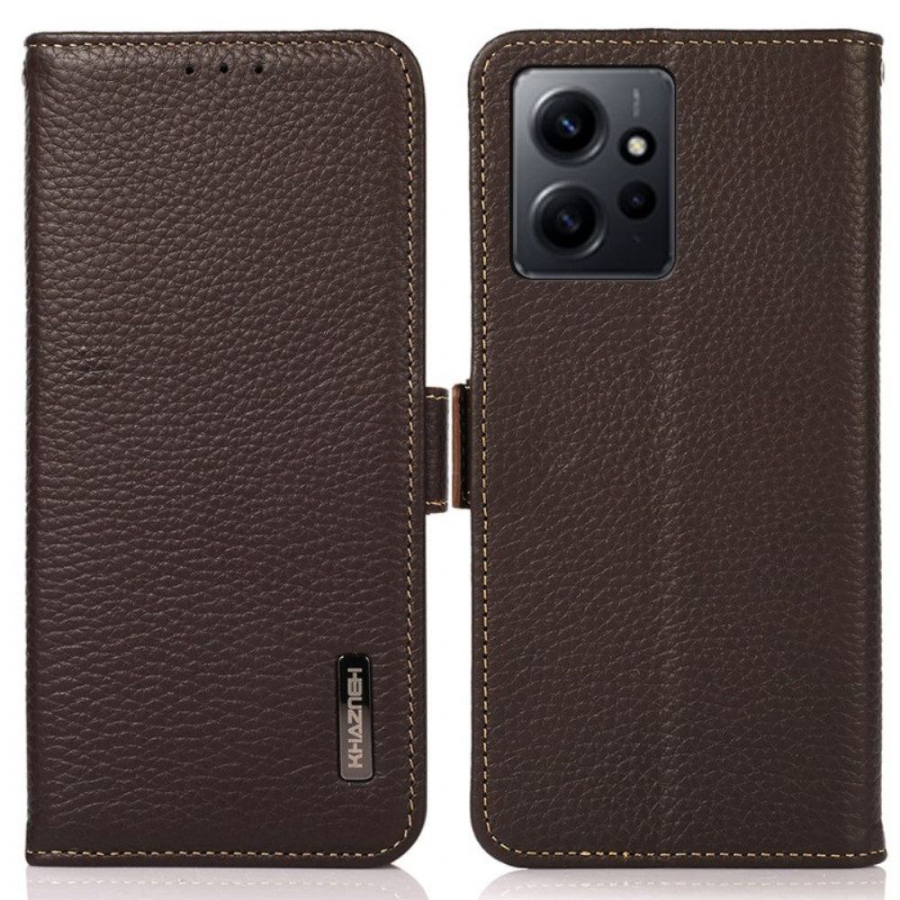 Leren Hoesje voor Xiaomi Redmi Note 12 4G Lychee Leer Khazneh Rfid