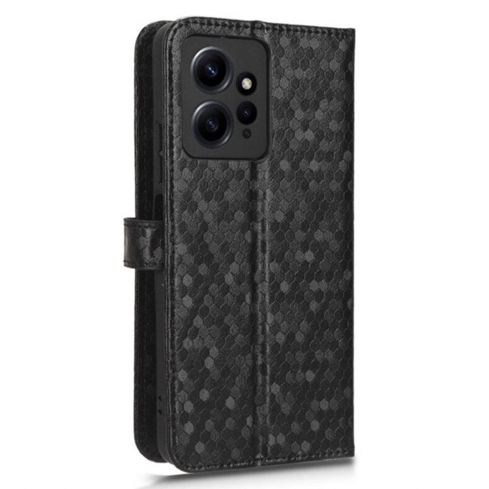 Leren Hoesje voor Xiaomi Redmi Note 12 4G Met Ketting 3d Strappy-ontwerp