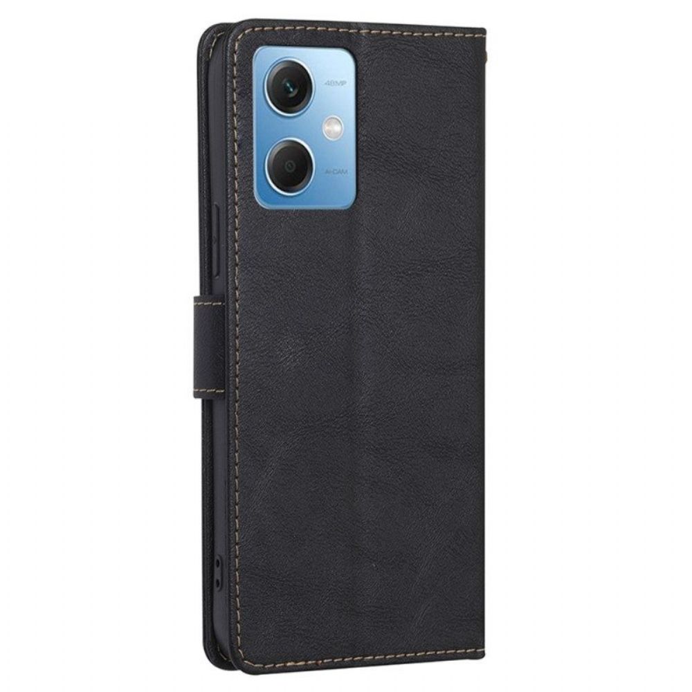 Leren Hoesje voor Xiaomi Redmi Note 12 5G Klassieke Rfid