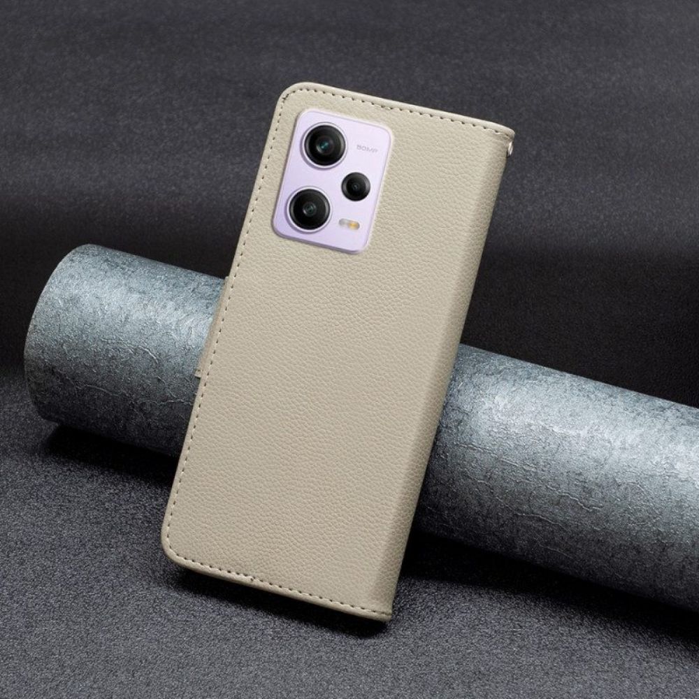 Leren Hoesje voor Xiaomi Redmi Note 12 Pro Met Ketting Schuine Riemsluiting