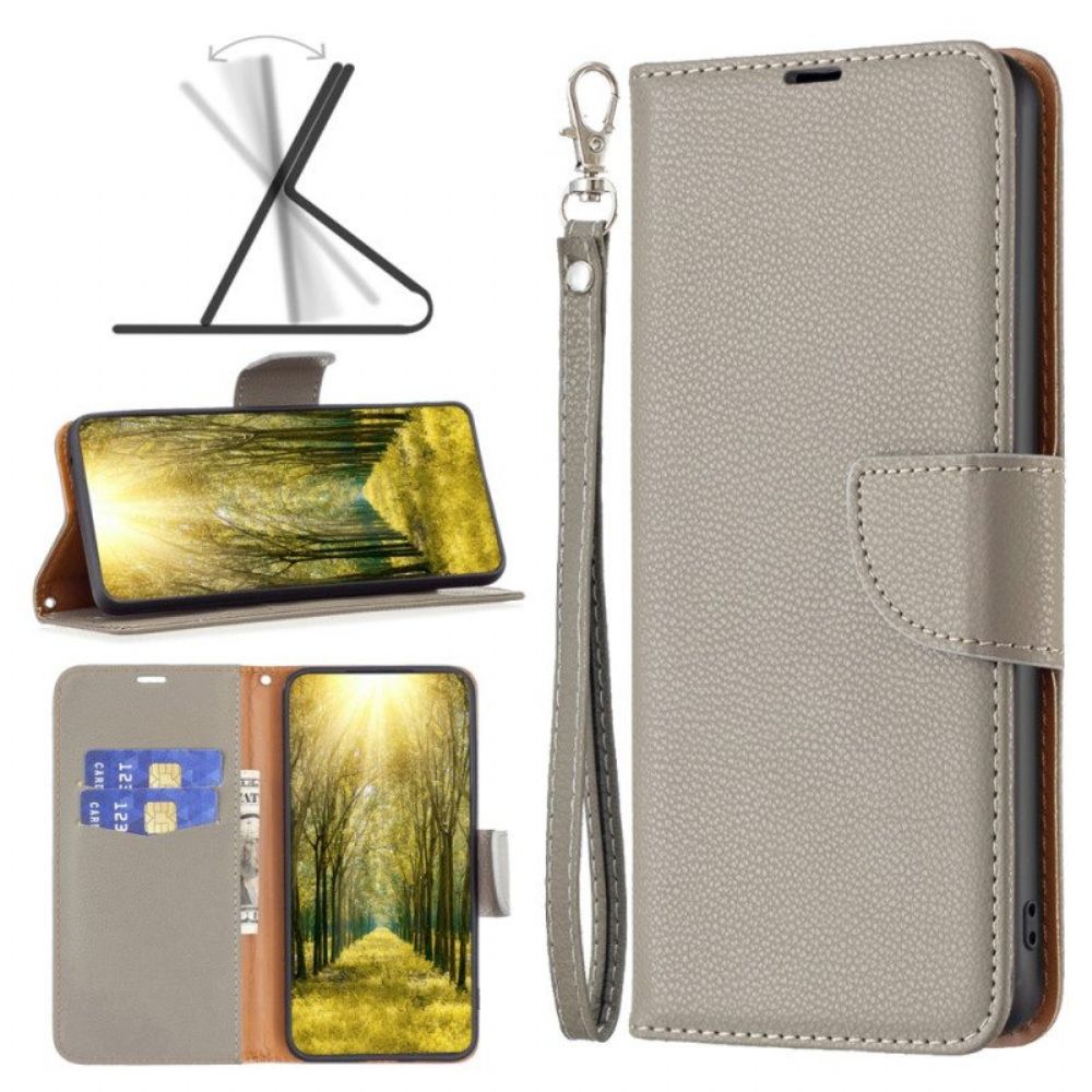 Leren Hoesje voor Xiaomi Redmi Note 12 Pro Met Ketting Schuine Riemsluiting