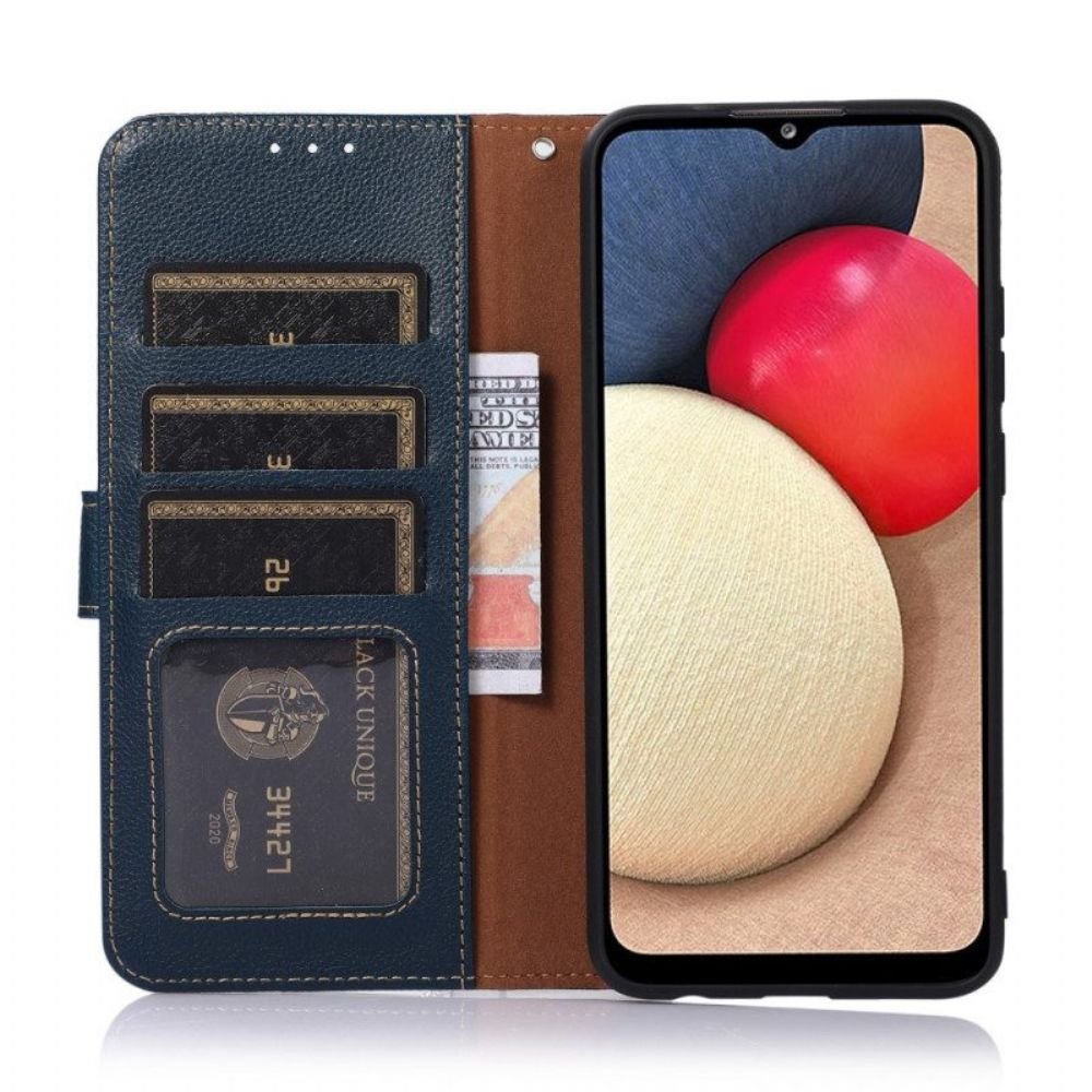 Leren Hoesje voor Xiaomi Redmi Note 12 Pro Plus Lychee-stijl Rfid Khazneh