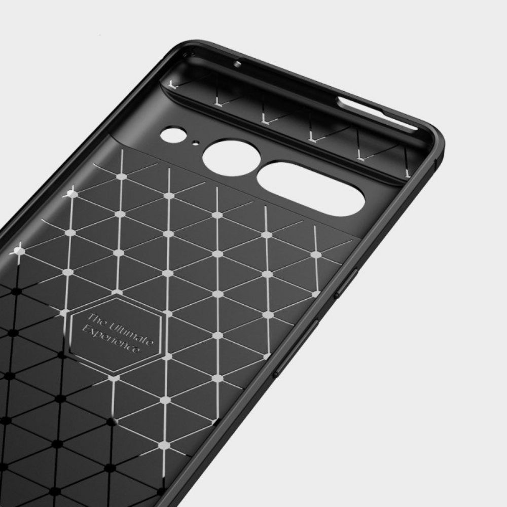 Telefoonhoesje voor Google Pixel 7 Pro Geborstelde Koolstofvezel