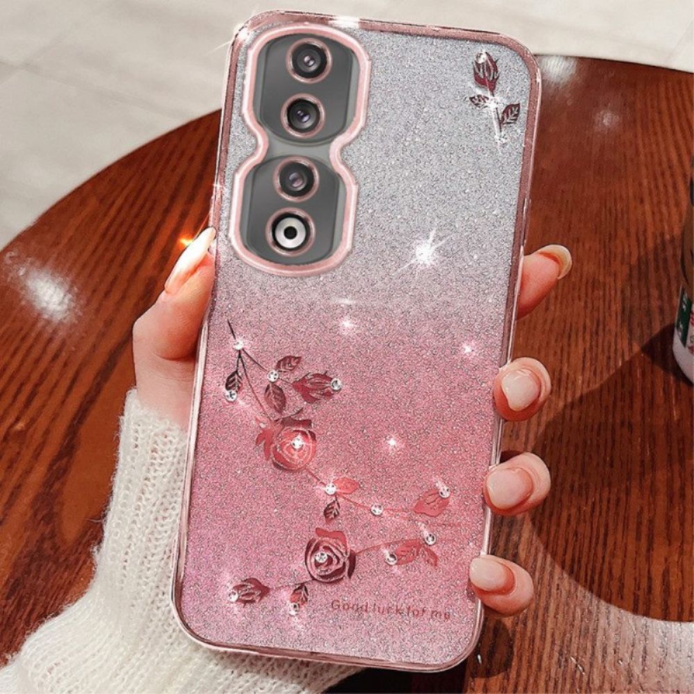 Telefoonhoesje voor Honor 90 Pro Kleurverloop Glitter