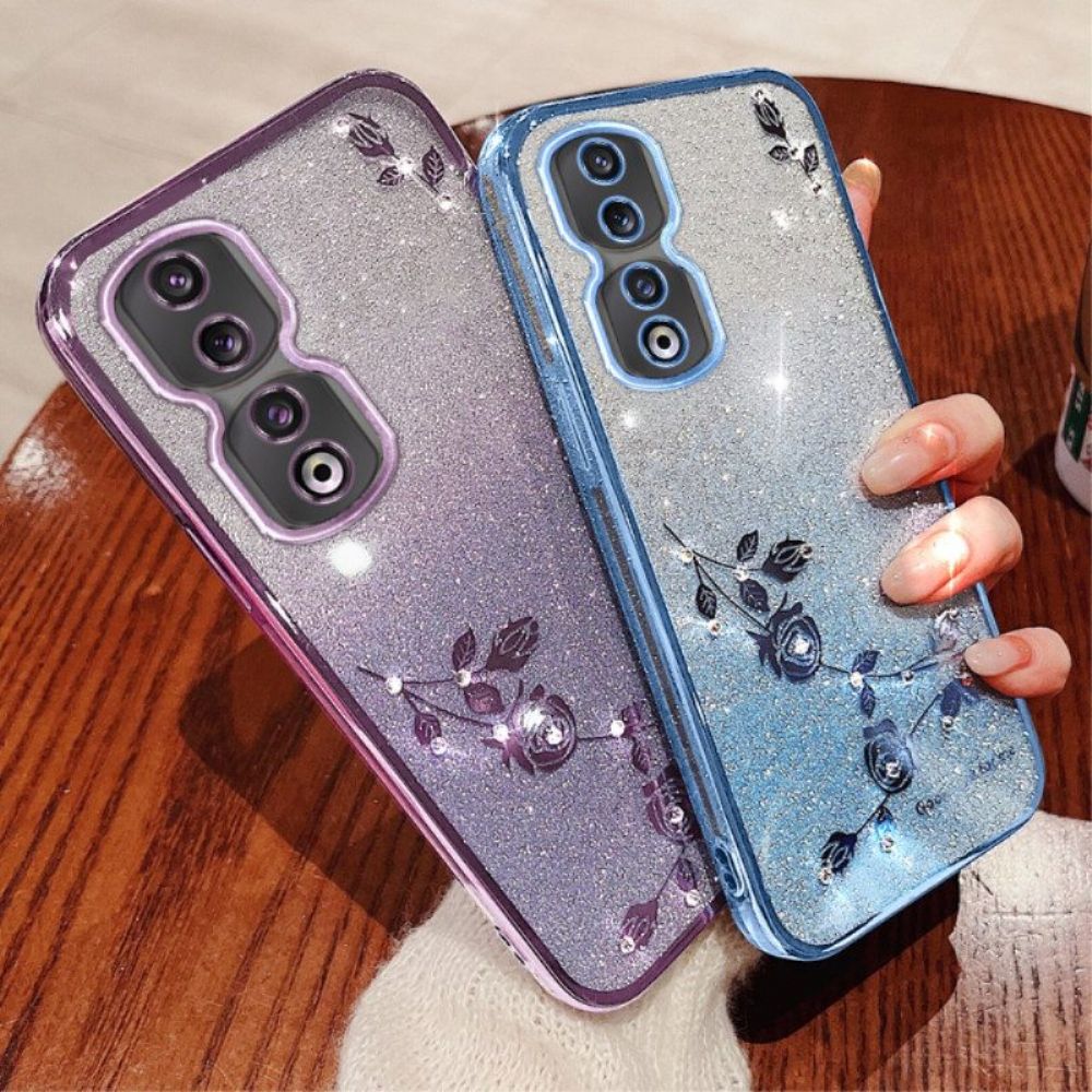 Telefoonhoesje voor Honor 90 Pro Kleurverloop Glitter