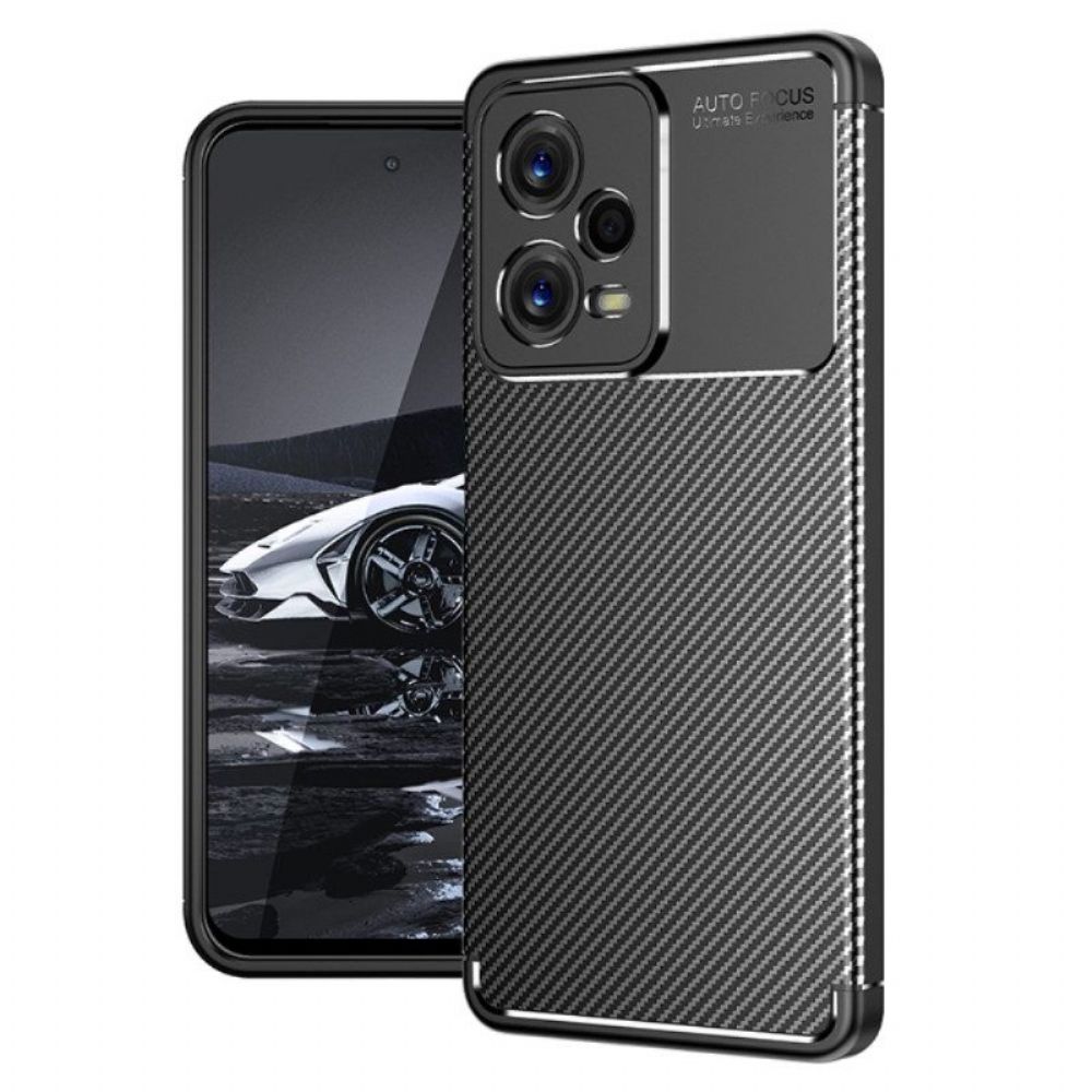 Telefoonhoesje voor Poco X5 Pro 5G Flexibele Koolstofvezeltextuur