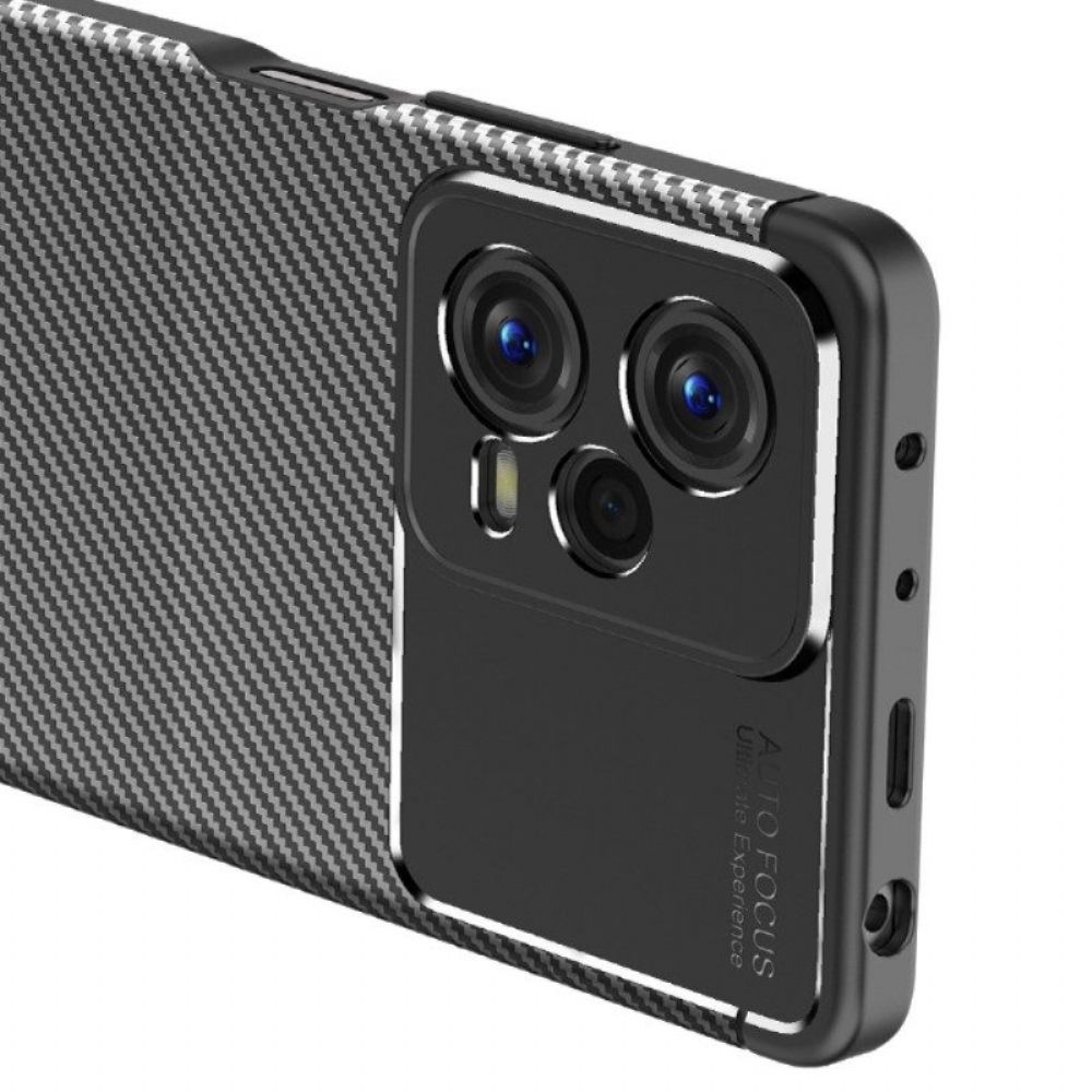 Telefoonhoesje voor Poco X5 Pro 5G Flexibele Koolstofvezeltextuur