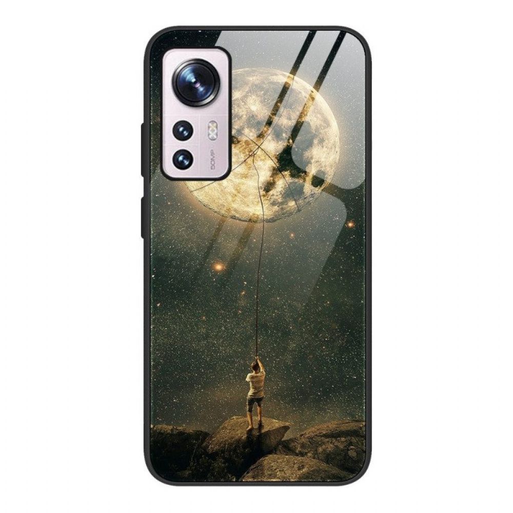 Telefoonhoesje voor Xiaomi 12 / 12X Moon Man Gehard Glas